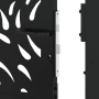 Puerta de jardín diseño llama acero negro 105x155 cm by , garden gates - Ref: Foro24-4100991, Price: 221,41 €, Discount: %