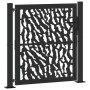 Puerta de jardín negra con diseño de carril de acero 105x106 cm by , garden gates - Ref: Foro24-4100979, Price: 164,69 €, Dis...