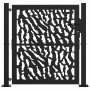 Puerta de jardín negra con diseño de carril de acero 105x106 cm by , garden gates - Ref: Foro24-4100979, Price: 164,69 €, Dis...