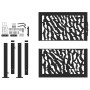 Puerta de jardín negra con diseño de carril de acero 105x106 cm by , garden gates - Ref: Foro24-4100979, Price: 164,69 €, Dis...