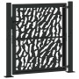 Puerta de jardín negra con diseño de carril de acero 105x106 cm by , garden gates - Ref: Foro24-4100979, Price: 164,69 €, Dis...