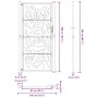 Puerta de jardín diseño llama acero desgastado 105x205 cm de , Puertas de jardín - Ref: Foro24-4100998, Precio: 237,34 €