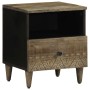 Mesitas noche 2 uds madera maciza mango gris claro 40x33x46 cm by , Nightstands - Ref: Foro24-4017799, Price: 117,30 €, Disco...