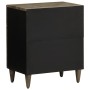 Mesita de noche madera maciza de mango gris claro 50x33x60 cm de , Mesitas de noche - Ref: Foro24-4017800, Precio: 83,57 €, D...