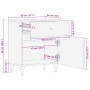 Mesita de noche madera maciza de mango gris claro 50x33x60 cm de , Mesitas de noche - Ref: Foro24-4017800, Precio: 83,57 €, D...