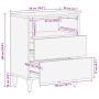 Mesita de noche madera maciza de mango gris claro 50x33x60 cm von , Nachttische - Ref: Foro24-4017802, Preis: 102,79 €, Rabat...
