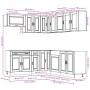 Mueble de cocina Porto blanco 11 piezas madera contrachapada von , Küchenschränke - Ref: Foro24-3314931, Preis: 731,06 €, Rab...