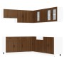 Mueble cocina Porto roble marrón 11 pzas madera contrachapada by , Kitchen cabinets - Ref: Foro24-3314938, Price: 703,82 €, D...
