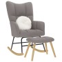 Sillón mecedora con taburete tela gris taupe by , Rocking chairs - Ref: Foro24-4016806, Price: 161,33 €, Discount: %