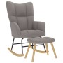 Sillón mecedora con taburete tela gris taupe by , Rocking chairs - Ref: Foro24-4016806, Price: 161,33 €, Discount: %