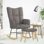 Sillón mecedora con taburete tela gris taupe by , Rocking chairs - Ref: Foro24-4016806, Price: 161,33 €, Discount: %