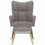 Sillón mecedora con taburete tela gris taupe by , Rocking chairs - Ref: Foro24-4016806, Price: 161,33 €, Discount: %
