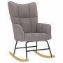 Sillón mecedora con taburete tela gris taupe by , Rocking chairs - Ref: Foro24-4016806, Price: 161,33 €, Discount: %