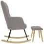 Sillón mecedora con taburete tela gris taupe by , Rocking chairs - Ref: Foro24-4016806, Price: 161,33 €, Discount: %