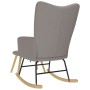 Sillón mecedora con taburete tela gris taupe by , Rocking chairs - Ref: Foro24-4016806, Price: 161,33 €, Discount: %