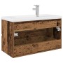 Mueble lavabo con lavabo integrado y grifo madera vieja by , bathroom vanities - Ref: Foro24-3328933, Price: 253,62 €, Discou...