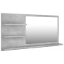 Espejo de baño madera contrachapada gris hormigón 90x10,5x45 cm by vidaXL, bathroom vanities - Ref: Foro24-805019, Price: 42,...