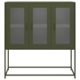 Aparador de acero laminado en frío verde oliva 100,5x39x107 cm by , Sideboards - Ref: Foro24-853408, Price: 136,38 €, Discoun...