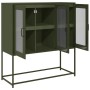 Aparador de acero laminado en frío verde oliva 100,5x39x107 cm by , Sideboards - Ref: Foro24-853408, Price: 136,38 €, Discoun...