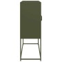 Aparador de acero laminado en frío verde oliva 100,5x39x107 cm by , Sideboards - Ref: Foro24-853408, Price: 136,38 €, Discoun...