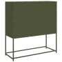 Aparador de acero laminado en frío verde oliva 100,5x39x107 cm by , Sideboards - Ref: Foro24-853408, Price: 136,38 €, Discoun...