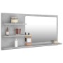 Espejo de baño madera contrachapada gris hormigón 90x10,5x45 cm by vidaXL, bathroom vanities - Ref: Foro24-805019, Price: 42,...
