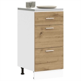 Armario inferior madera ingeniería roble artisan 40x46x81,5 cm de , Armarios de cocina - Ref: Foro24-854219, Precio: 94,84 €,...