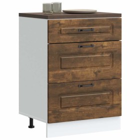 Mueble bajo de cocina Kalmar de madera ingeniería roble ahumado de , Armarios de cocina - Ref: Foro24-854284, Precio: 111,38 ...