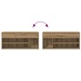 Mueble zapatero madera ingeniería roble artisan 102x30,5x45 cm by , Shoe racks and shoe organizers - Ref: Foro24-859144, Pric...