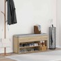 Banco zapatero madera de ingeniería roble sonoma 102x30,5x45 cm by , Shoe racks and shoe organizers - Ref: Foro24-859138, Pri...