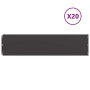 Bordes para césped 20 uds acero laminado frío negro 25x103 cm de , Ribetes y bordes para jardín - Ref: Foro24-860172, Precio:...