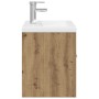 Mueble para lavabo con lavabo integrado y grifo roble artesanal von , Badezimmermöbel - Ref: Foro24-3328906, Preis: 171,82 €,...