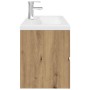 Mueble para lavabo con lavabo integrado y grifo roble artesanal by , bathroom vanities - Ref: Foro24-3328938, Price: 359,20 €...