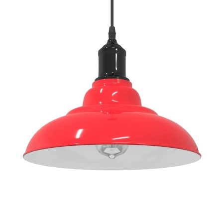Lámpara colgante regulable en altura E27 rojo brillante Ø 31cm by , Lamps - Ref: Foro24-4103441, Price: 32,28 €, Discount: %