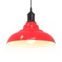 Lámpara colgante regulable en altura E27 rojo brillante Ø 31cm by , Lamps - Ref: Foro24-4103441, Price: 32,28 €, Discount: %