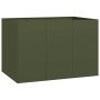 Jardinera acero verde oliva 120x80x80 cm de , Maceteros y jardineras - Ref: Foro24-860790, Precio: 127,17 €, Descuento: %