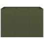 Jardinera acero verde oliva 120x80x80 cm de , Maceteros y jardineras - Ref: Foro24-860790, Precio: 127,17 €, Descuento: %