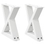 Patas para mesa de centro 2unidades acero blanco 30x(30-31,3)cm de , Patas para mesas - Ref: Foro24-4012677, Precio: 66,09 €,...
