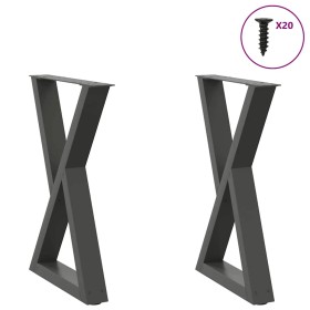 Patas de mesa de comedor 2 uds acero antracita 50x(72-73,3) cm von , Tischbeine - Ref: Foro24-4012718, Preis: 101,66 €, Rabat...