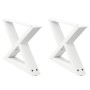 Patas para mesa de centro 2unidades acero blanco 60x(30-31,3)cm de , Patas para mesas - Ref: Foro24-4012689, Precio: 74,90 €,...