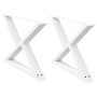 Patas para mesa de centro 2 uds acero blanco 70x(42-43,3) cm by , Table legs - Ref: Foro24-4012713, Price: 86,24 €, Discount: %
