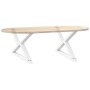 Patas para mesa de centro 2 uds acero blanco 70x(42-43,3) cm by , Table legs - Ref: Foro24-4012713, Price: 86,24 €, Discount: %