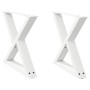 Patas para mesa de centro 2 uds acero blanco 50x(42-43,3) cm by , Table legs - Ref: Foro24-4012705, Price: 76,04 €, Discount: %