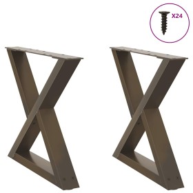 Patas mesa de centro 2 uds acero natural 50x(42-43,3) cm acero von , Tischbeine - Ref: Foro24-4012707, Preis: 74,54 €, Rabatt: %