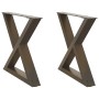 Patas mesa de centro 2 uds acero natural 50x(42-43,3) cm acero by , Table legs - Ref: Foro24-4012707, Price: 76,04 €, Discoun...