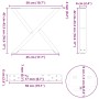 Patas mesa de centro 2 uds acero natural 50x(42-43,3) cm acero by , Table legs - Ref: Foro24-4012707, Price: 76,04 €, Discoun...