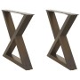 Patas mesa de centro 2 uds acero natural 60x(42-43,3) cm acero by , Table legs - Ref: Foro24-4012711, Price: 84,65 €, Discoun...