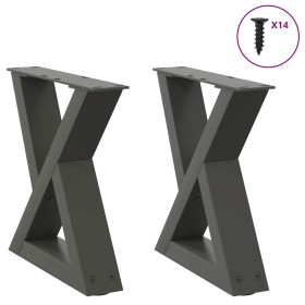 Patas de mesa centro 2 unidades acero antracita 40x(30-31,3) cm von , Tischbeine - Ref: Foro24-4012682, Preis: 65,95 €, Rabat...
