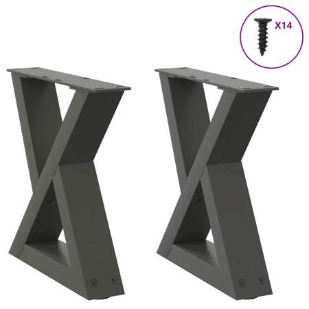 Patas de mesa centro 2 unidades acero antracita 40x(30-31,3) cm von , Tischbeine - Ref: Foro24-4012682, Preis: 67,32 €, Rabat...