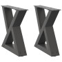 Patas de mesa centro 2 unidades acero antracita 40x(30-31,3) cm von , Tischbeine - Ref: Foro24-4012682, Preis: 67,32 €, Rabat...